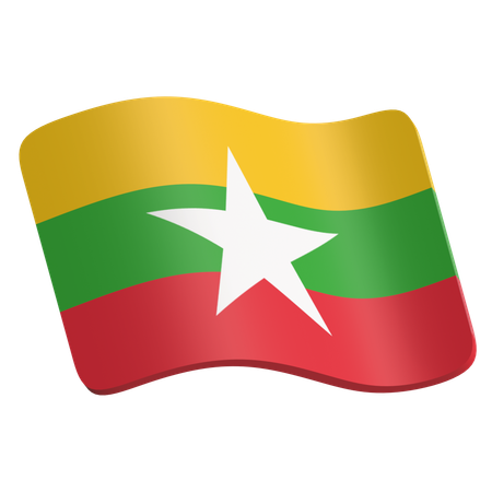 Myanmar Flag  3D Icon