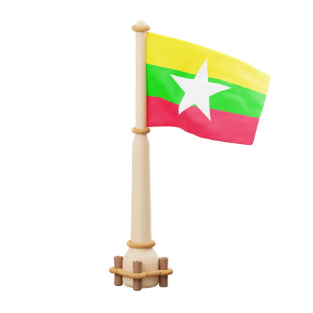 Myanmar Flag  3D Icon