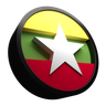 myanmar flag 3d