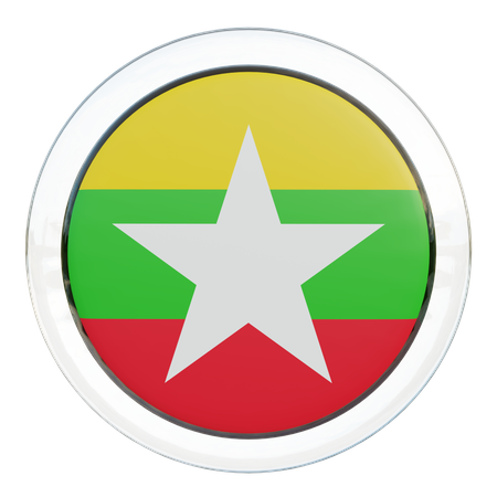 Myanmar Flag  3D Flag
