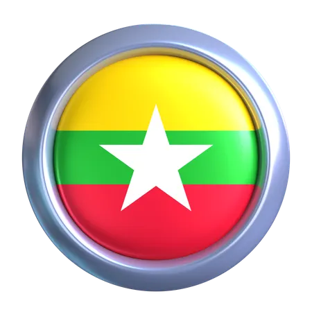 Myanmar Flag Emblem  3D Icon