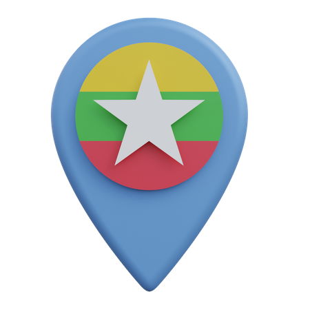 Myanmar Location  3D Icon