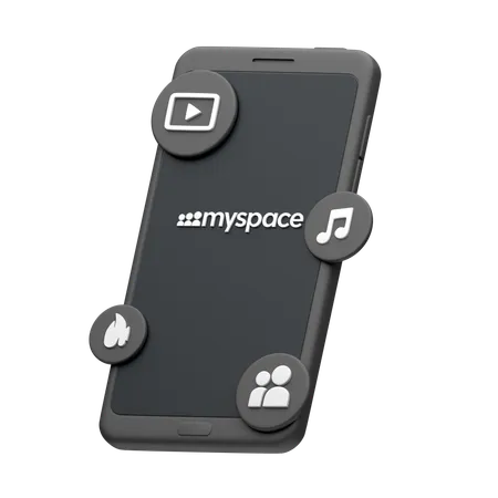 Myspace auf dem Smartphone  3D Icon