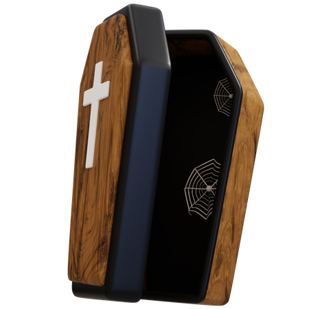 Mysterious Halloween Night Coffin  3D Icon