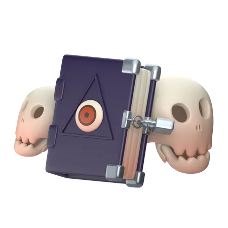 Mystery Book 3 D Halloween Illustration Pack 3D Icon