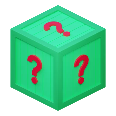 Mystery Crate Box Game Icon 3 D Illustration 3D Icon