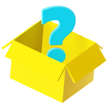 Mystery Box Question  3D Icon