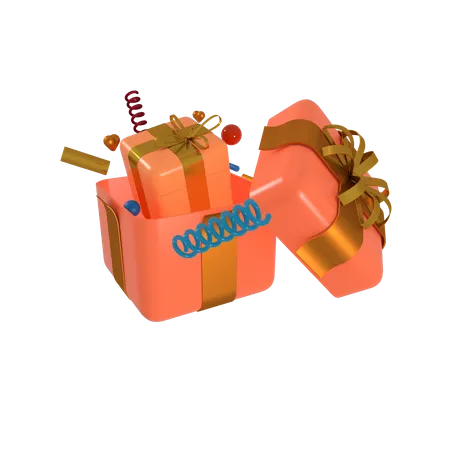 Mystery box with gift 3D Icon