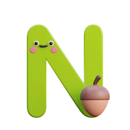 N  3D Icon