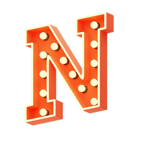 N  3D Icon