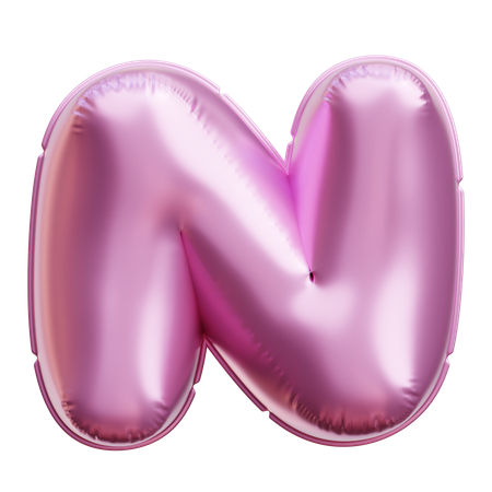 알파벳 N  3D Icon