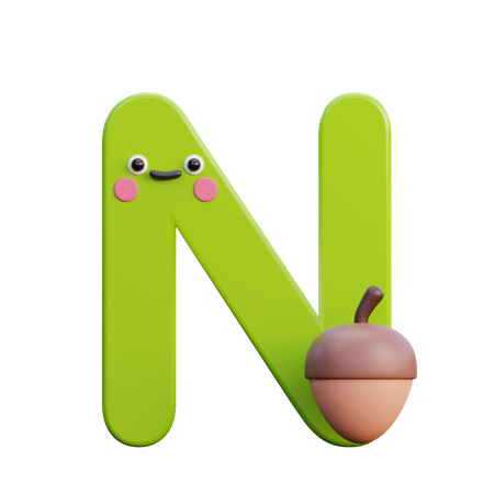 N  3D Icon