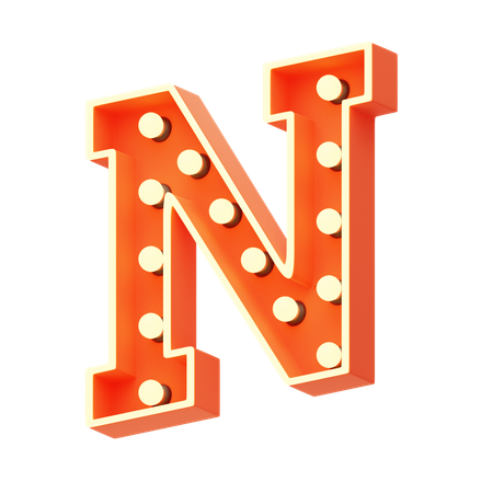 N  3D Icon