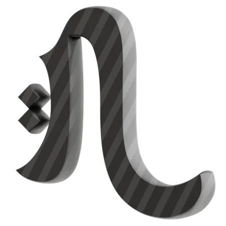 N Alphabet  3D Icon