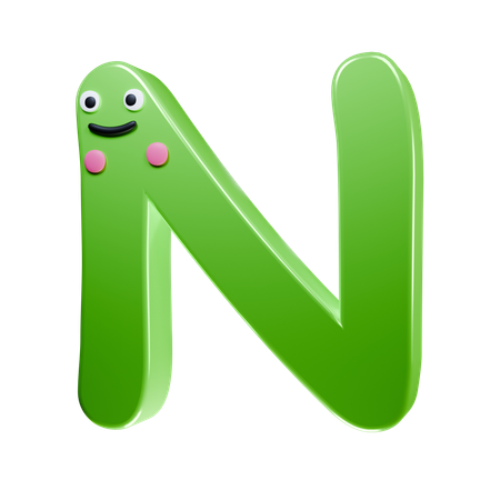 N-Alphabet  3D Icon