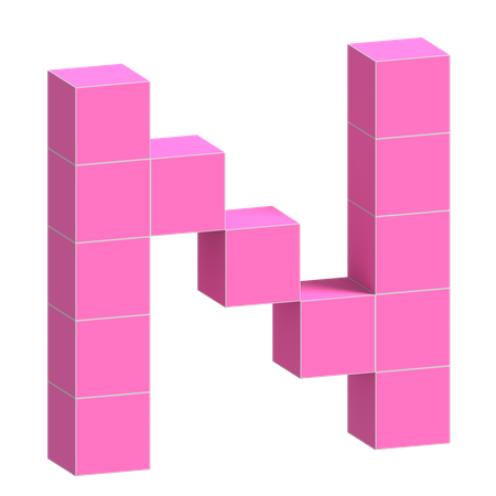 N-Alphabet  3D Icon