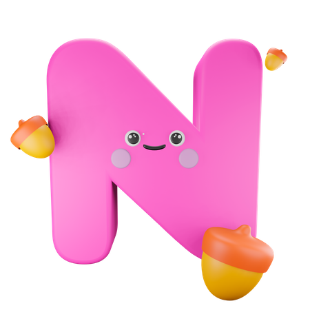 N-Alphabet  3D Icon