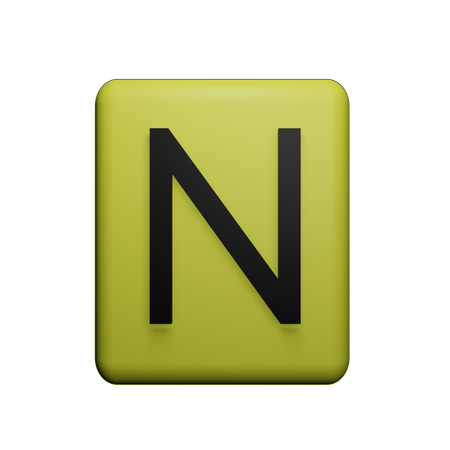 N-Alphabet  3D Icon