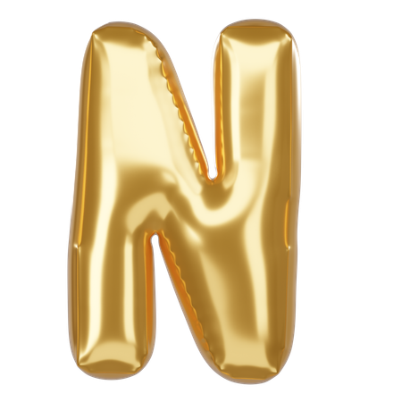 N Alphabet  3D Icon