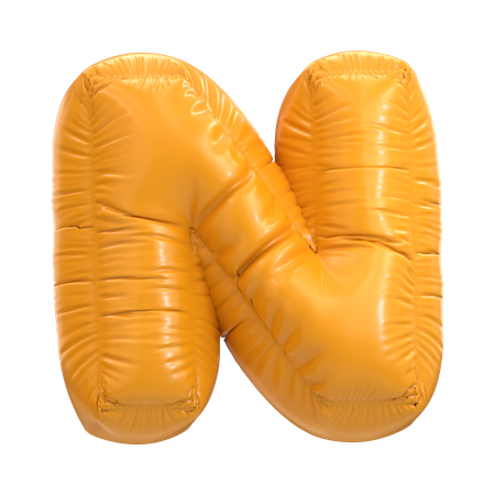 N Alphabet  3D Icon