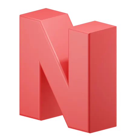 N Alphabet 3D Icon