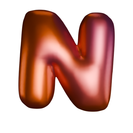 N Buchstabe  3D Icon