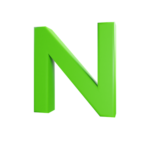 N Buchstabe  3D Icon