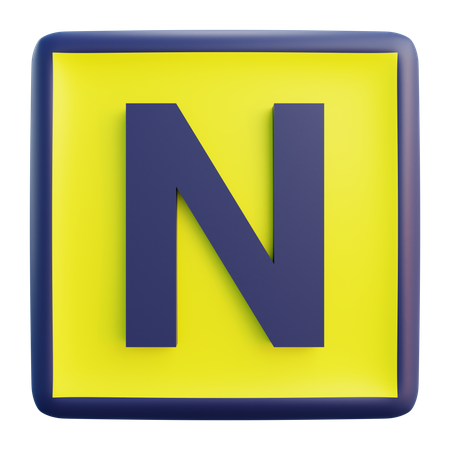 N Buchstabe  3D Icon