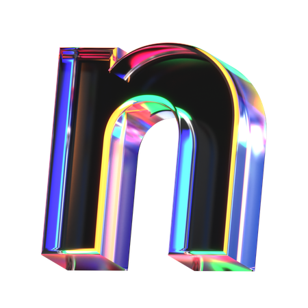 N Buchstabe  3D Icon