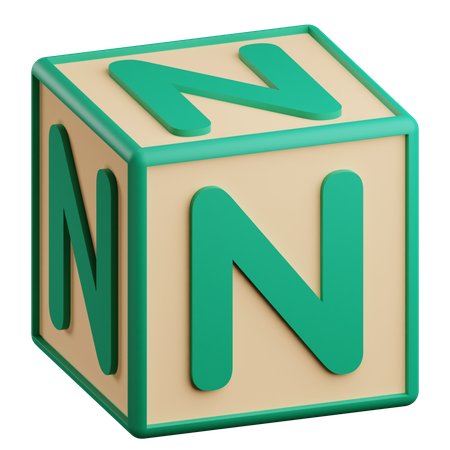 N Buchstabe  3D Icon