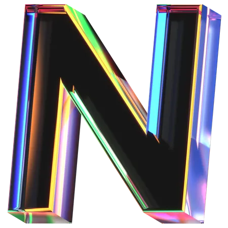 N Buchstabe  3D Icon