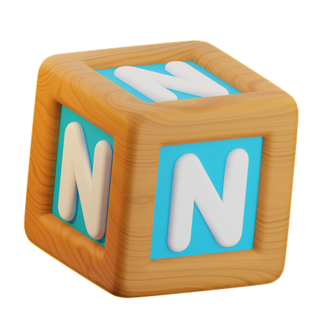 N Cube Block  3D Icon