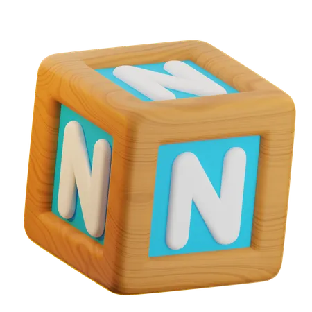 N Cube Block  3D Icon