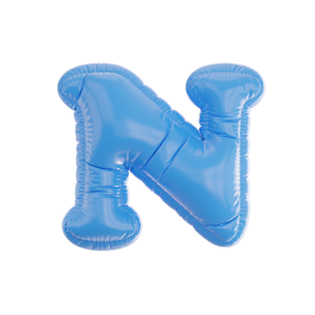 N Inflated  3D Icon