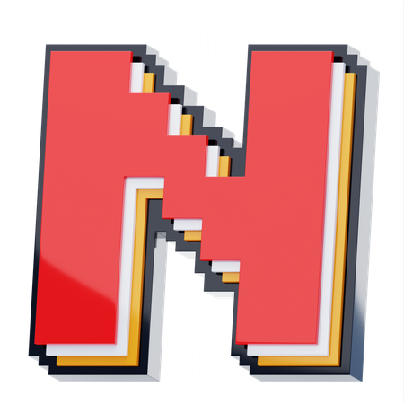 N Letter  3D Icon