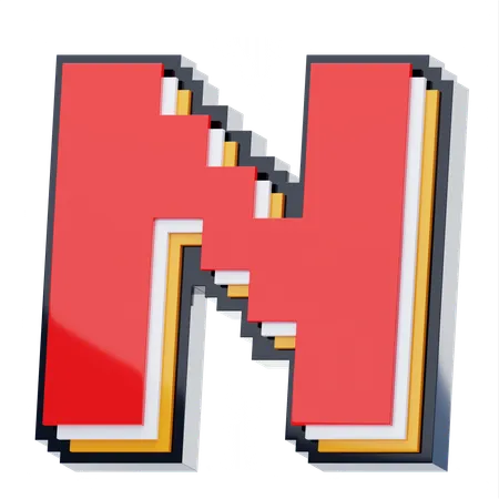 N Letter  3D Icon