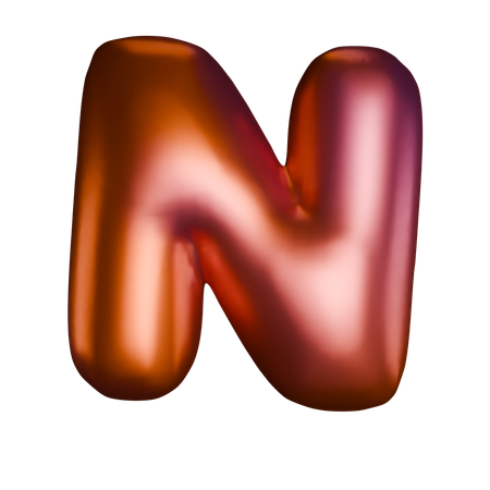 N Letter  3D Icon