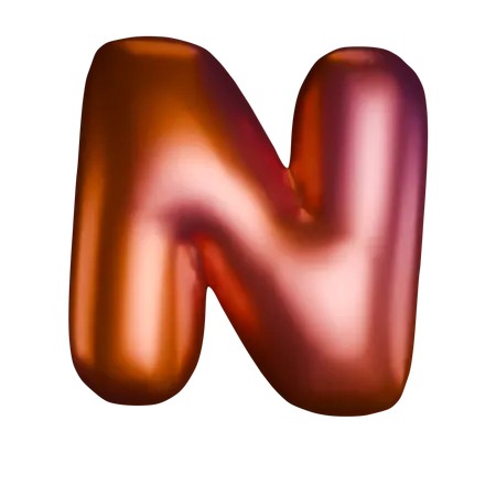 N Letter  3D Icon