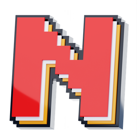 N Letter  3D Icon