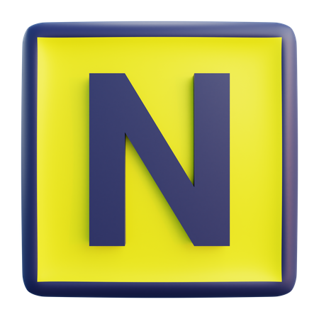 N Letter  3D Icon