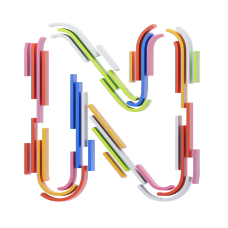 N Letter  3D Icon