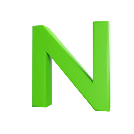 N Letter  3D Icon