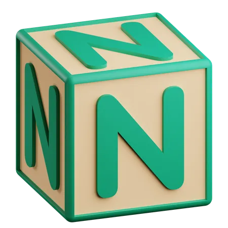 3 D N Letter Illustration 3D Icon