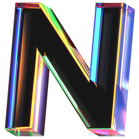 N lettre  3D Icon