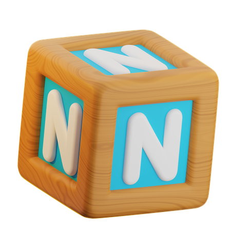 N Würfelblock  3D Icon
