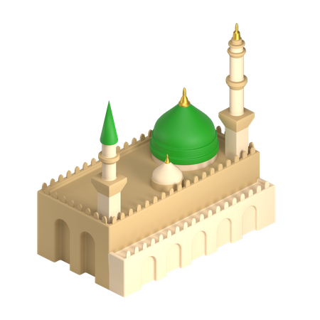 Nabawi Mosque  3D Illustration