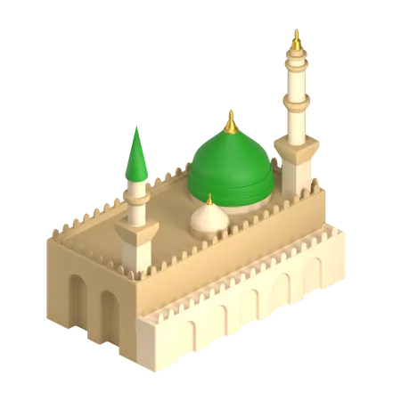 Nabawi Mosque  3D Illustration