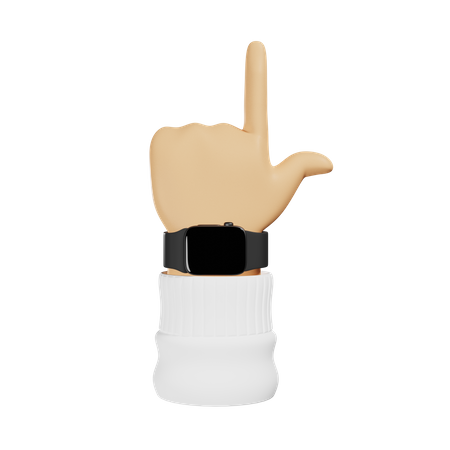 Nach oben zeigende Handbewegung  3D Icon