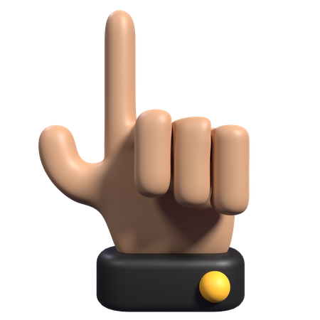 Nach oben zeigende Handbewegung  3D Icon
