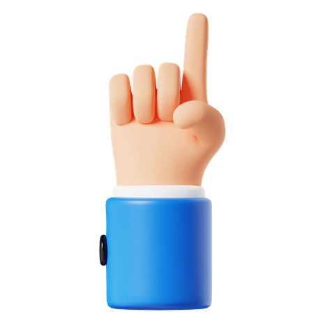 Nach oben zeigende Handbewegung  3D Icon